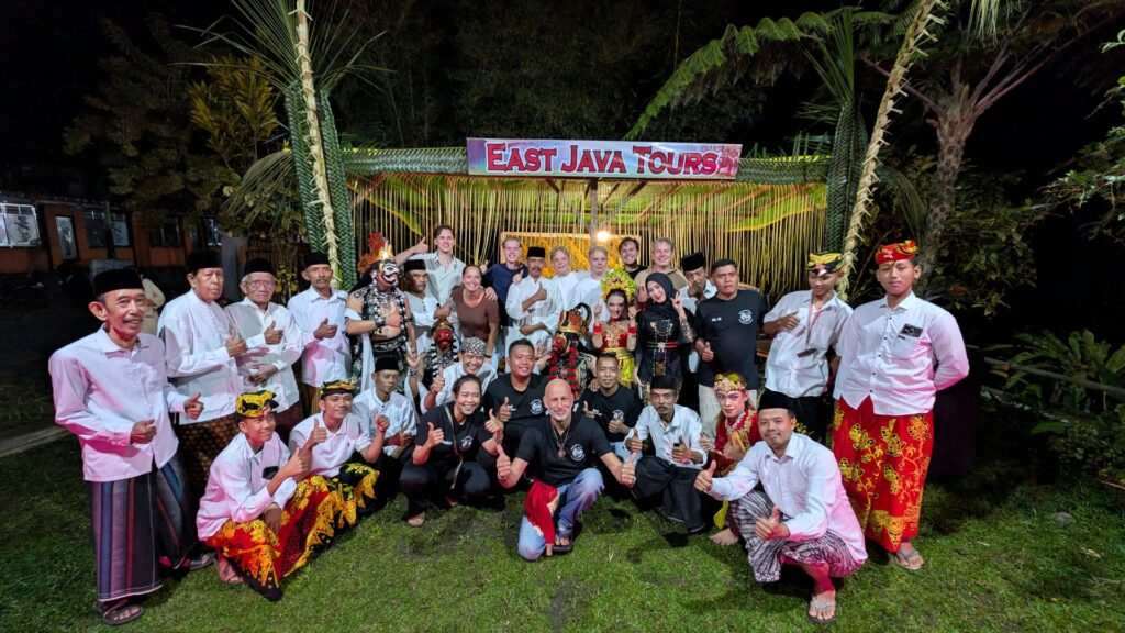 East Java Tours Traditional Welcoming Ceremony with guests, dancers and musicians